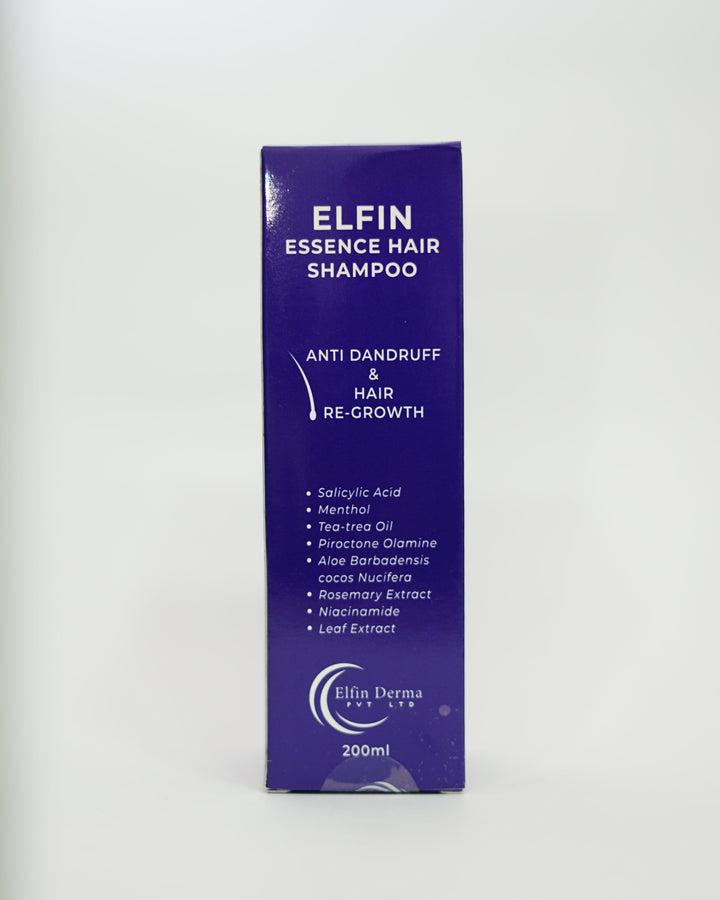 Elfin Essence Hair Shampoo packaging on a white background