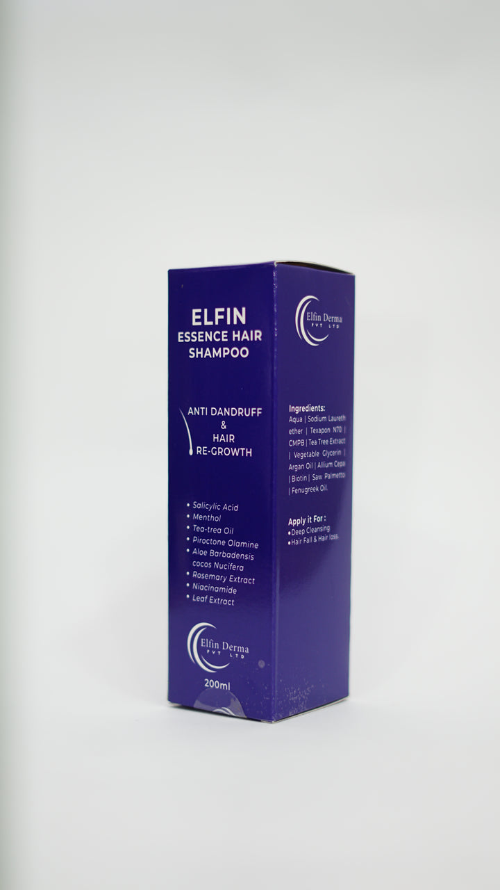 Elfin Essence Hair Shampoo packaging on a white background
