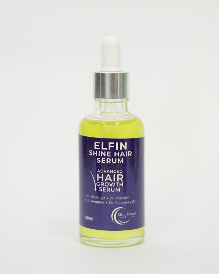 Elfin hair serum on a white background
