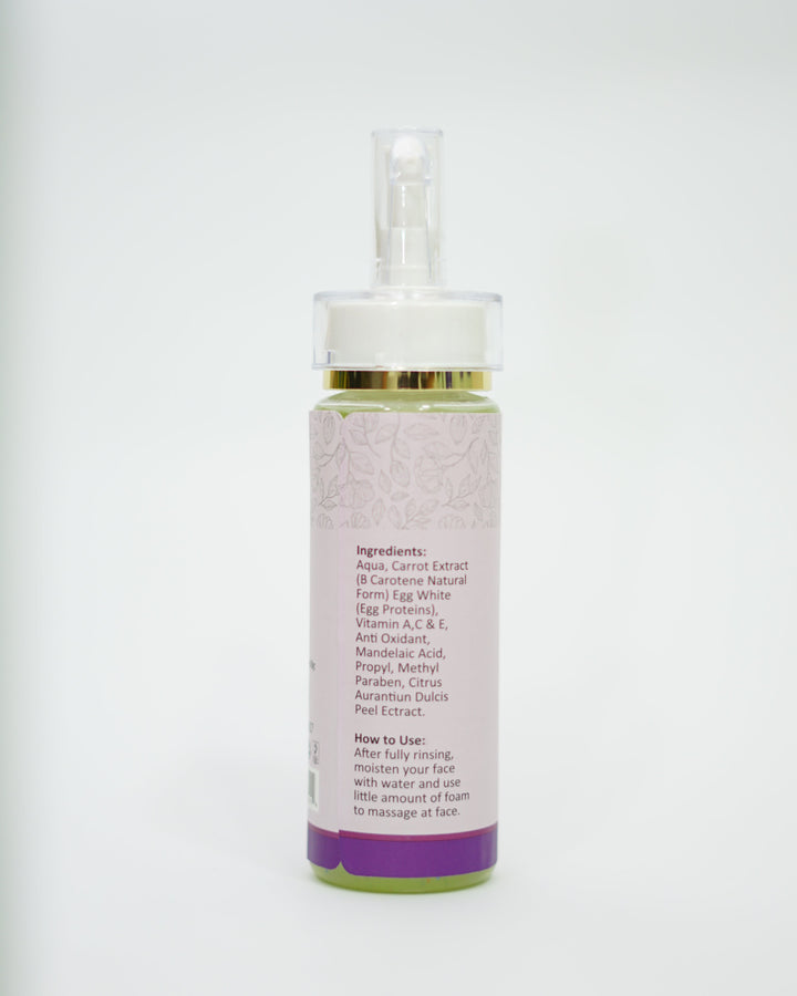 Bottle of Delight Face Wash on a white background