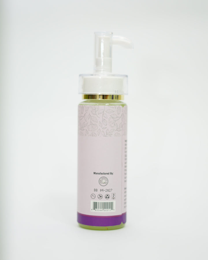 Bottle of Delight Face Wash on a white background